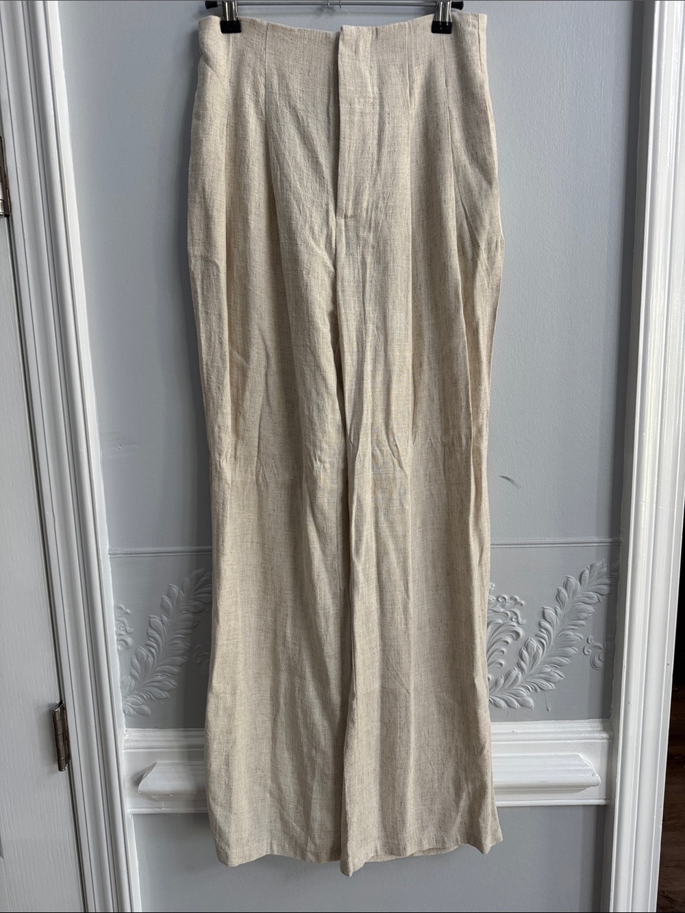 NWOT Womens Linen-Blend Tan Chinos — Lightweight Straight Fit